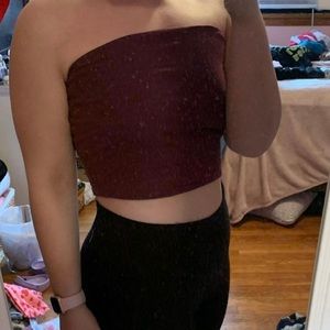 maroon tube top from Garage - size large